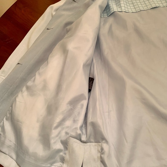 London Fog Water Repellant Coat Stone Blue Medium Petite - Picture 12 of 13